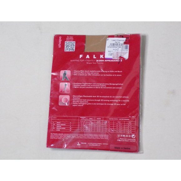 FALKE Shape 20 Control Top Pantyhose Beige Small NEW - Picture 2 of 8